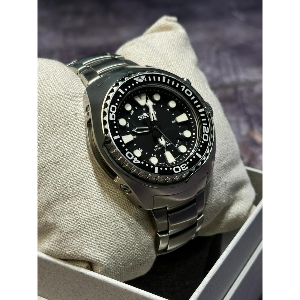 Jam Tangan Pria Seiko Prospex Kinetic Divers SUN019P1 Black Dial