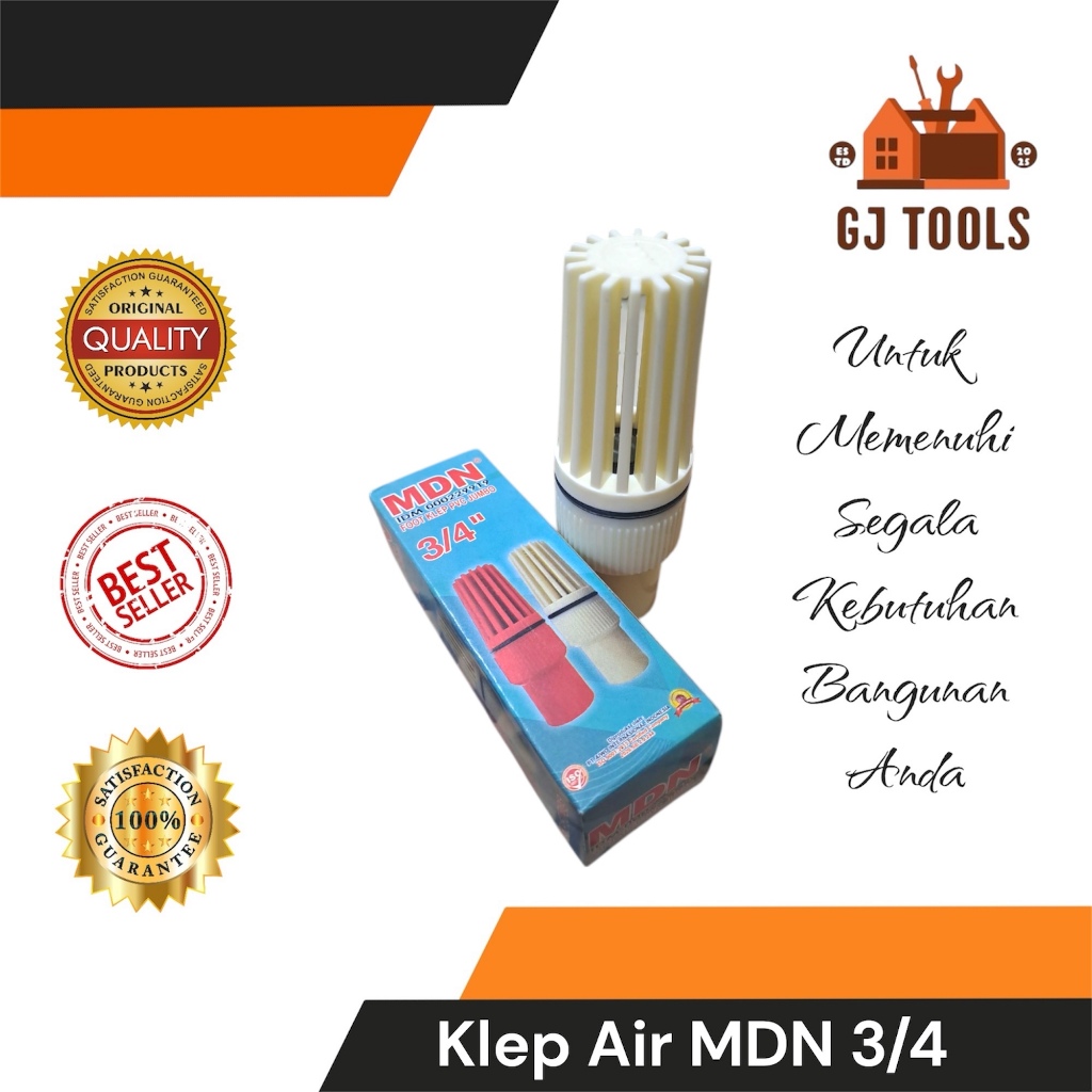 KLEP PLASTIK MDN 3/4 INCH - FOOT KLEP 3/4" - KLEP JANTUNG PVC 3/4" - TUSEN KLEP SARINGAN BAWAH