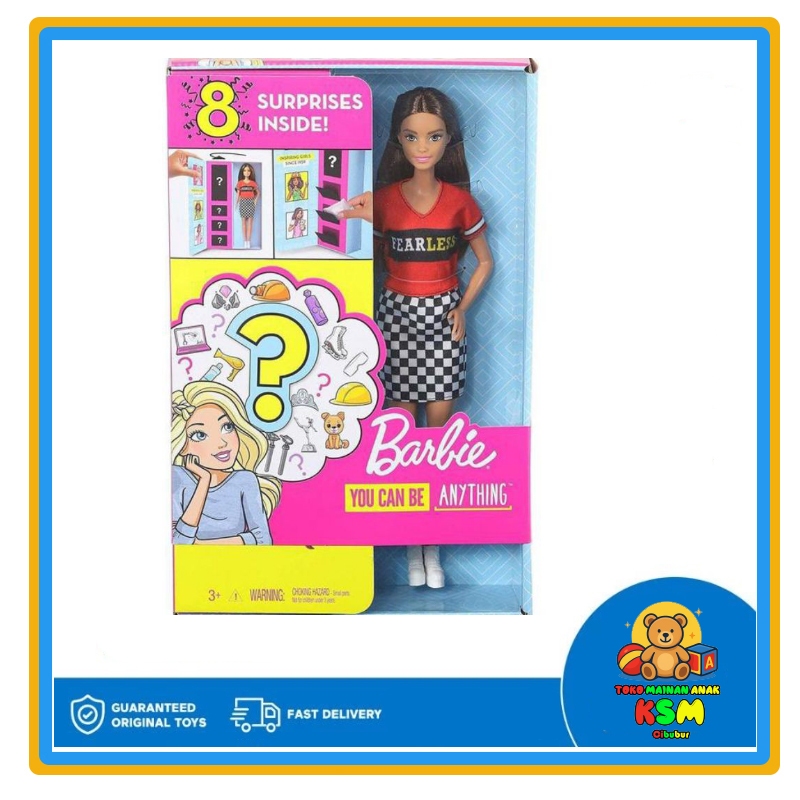 Barbie Doll Surprise Career 2 Looks & 8 Aksesori Original Mattel