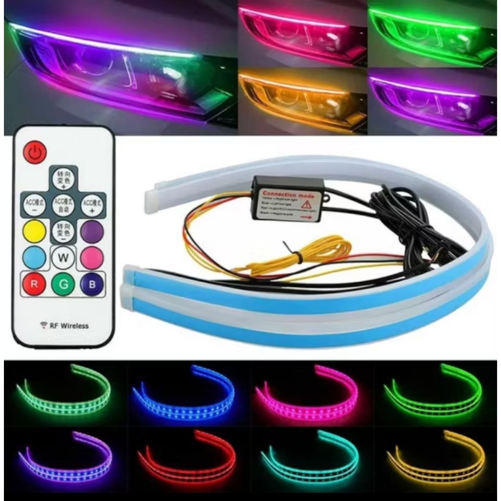 Lampu alis rgb remot