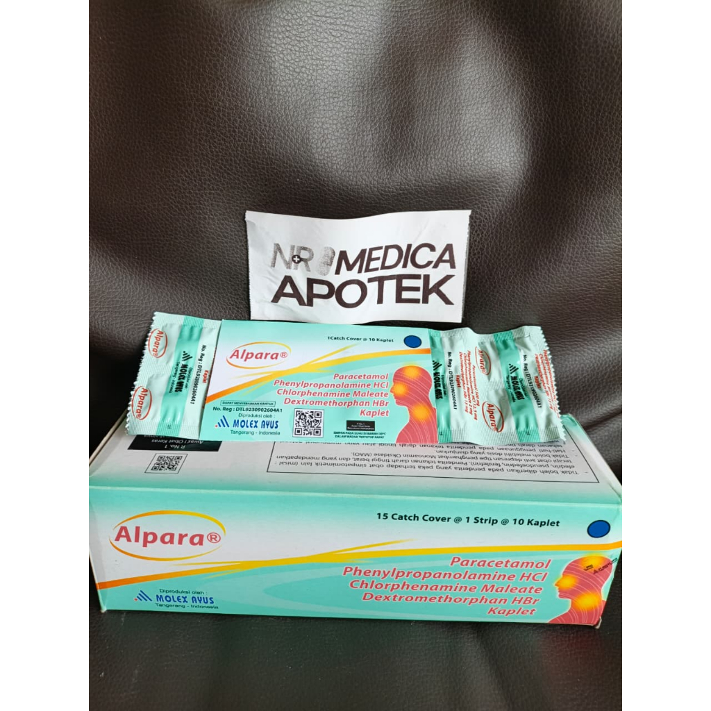 Alpara Kaplet / obat demam batuk dan pilek (1 strip 10 Kaplet)