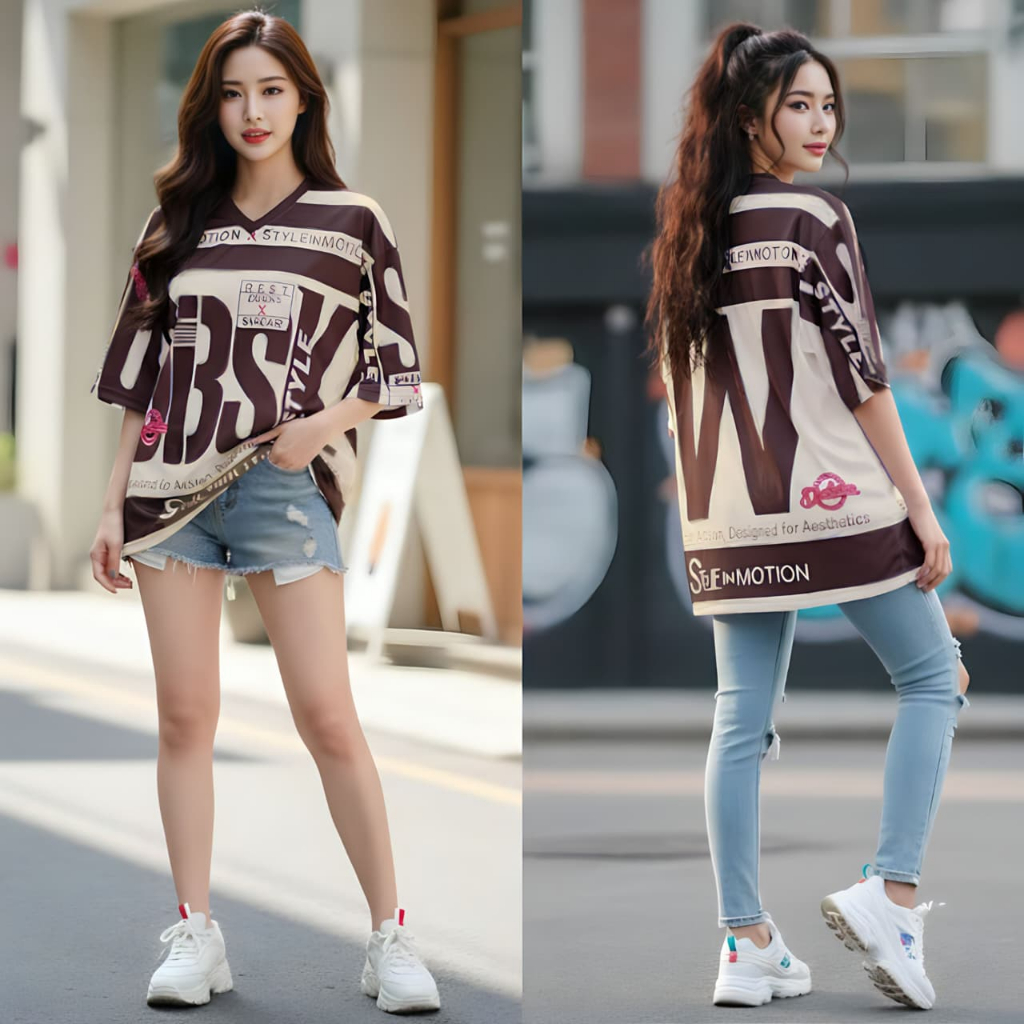 TIONY KAOS BASEBALL PRIA & WANITA OVERSIZE LINGKAR DADA 120 PANJANG 75 BAHAN JERSEY