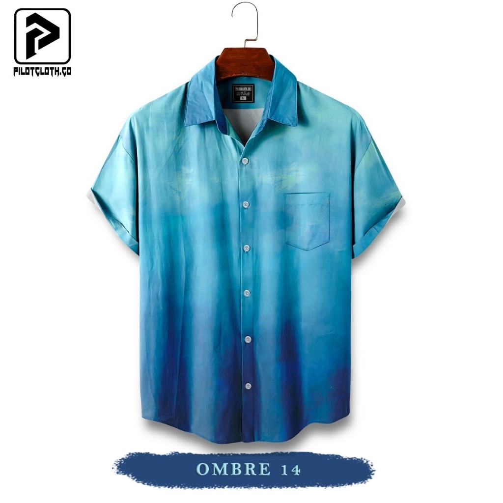 Kemeja Motif Pria Lengan Pendek | OMBRE 14