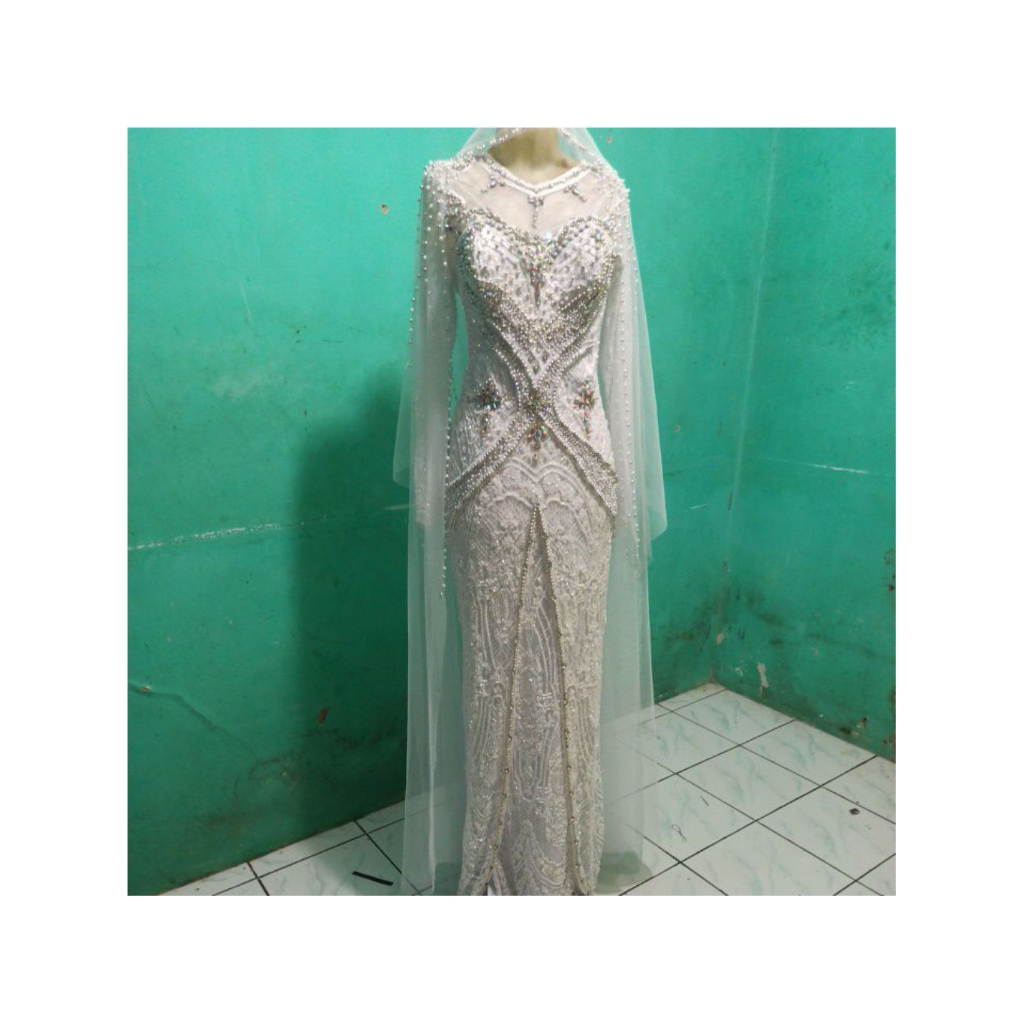 kebaya akad santili premium/kebaya akad nikah/kebaya akad full payet/kebaya pengantin modern