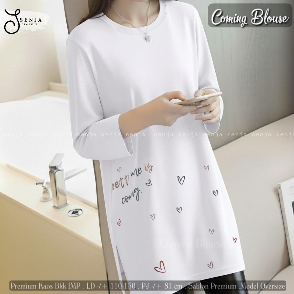 Cominng Blouse/Baju Wanita Oversize/Premium Kaos Bangkok Import