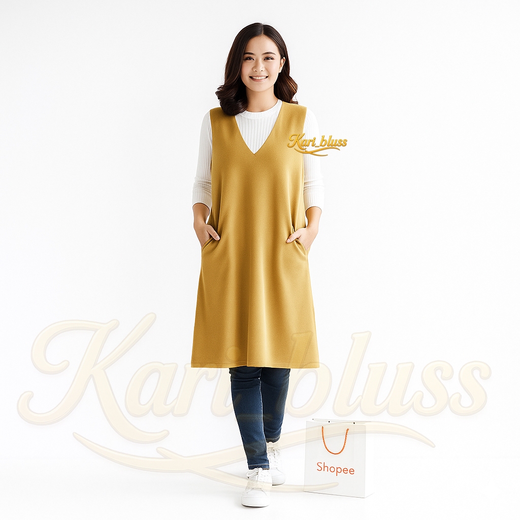 Cardigan wanita korean style premium panjang oversize jumbo fashion muslim tanpa lengan long vest