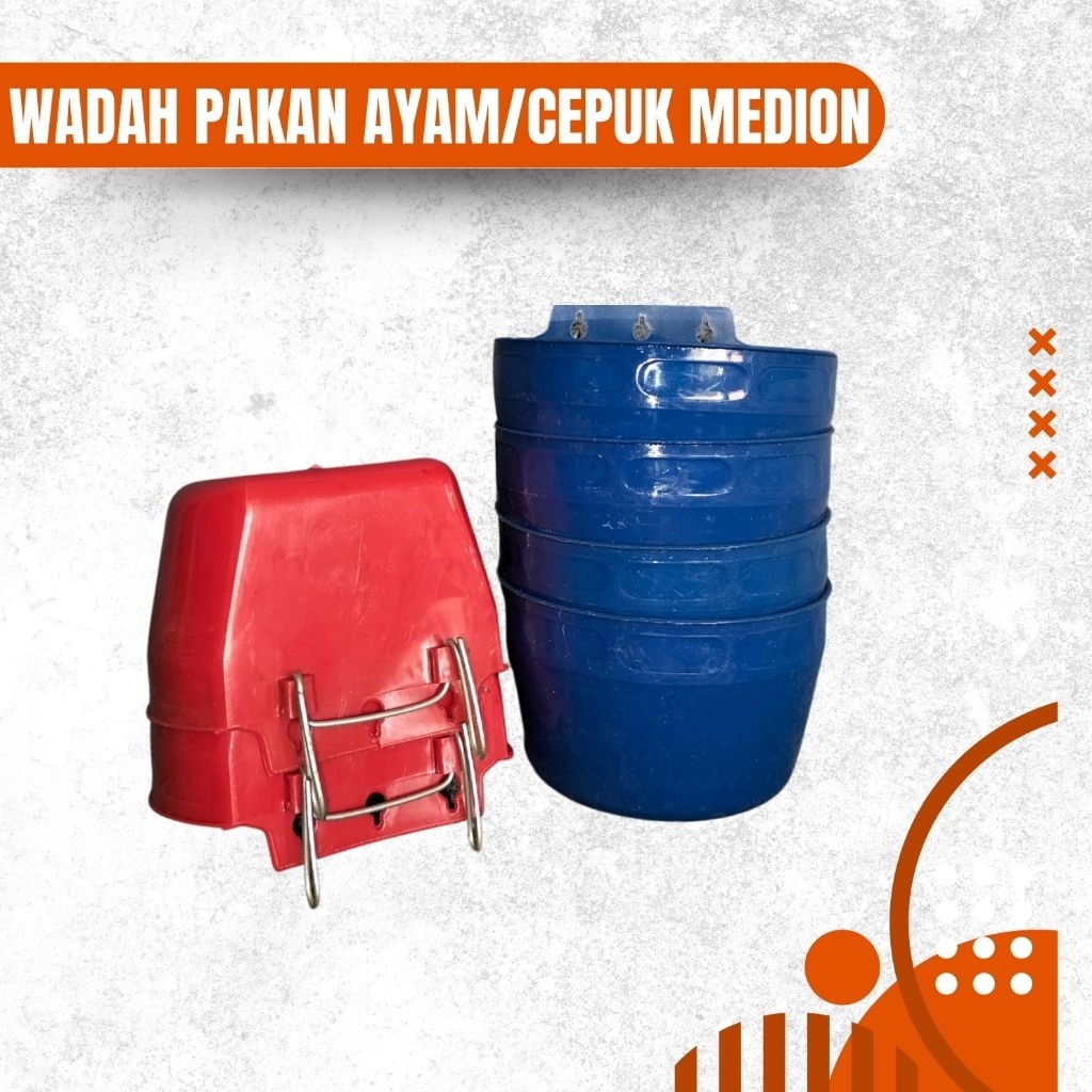 Cepuk Wadah Tempat Pakan Makan Minum Ayam Burung Cepuk Gantung Wadah Makan Makanan Ayam D3