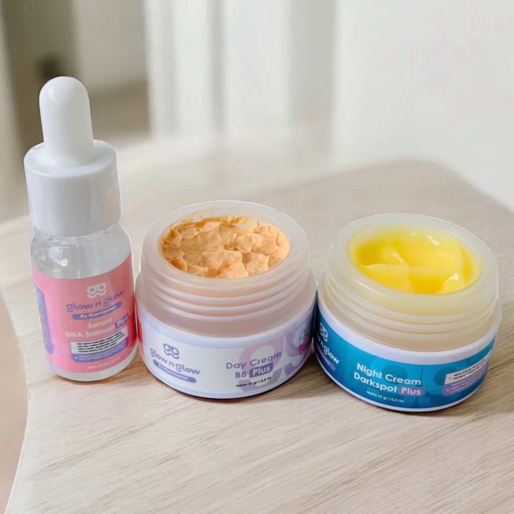 PAKET HEMAT GLOW N GLOW FLEK PLUS(SIANG MALAM SERUM)