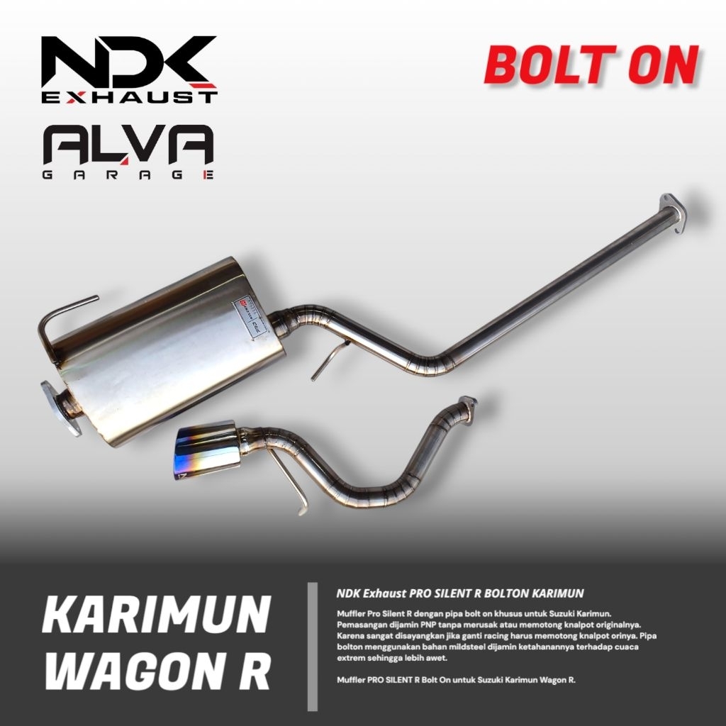 Knalpot Bolt On Karimun Wagon R Muffler NDK EXHAUST | Knalpot Mobil Karimun