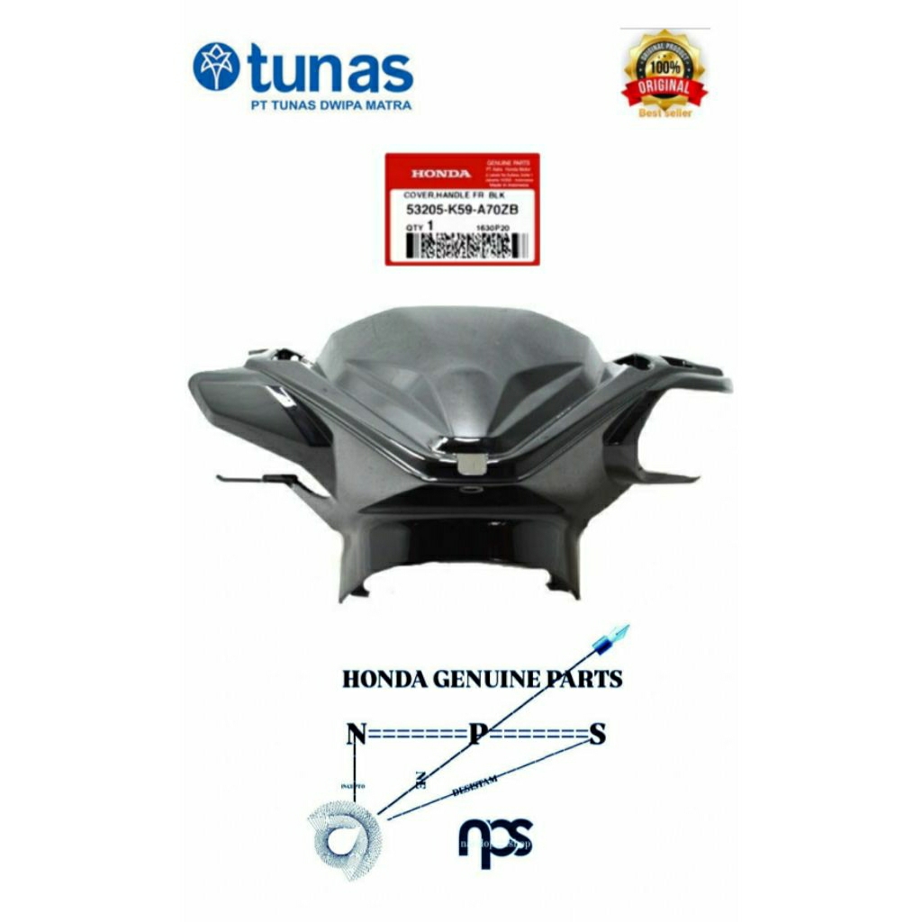 Cover Handlle Fr Cover Batok Kepala Depan Honda Vario 125/150 New Gen 1 Original AHM (53205K59A70ZB)