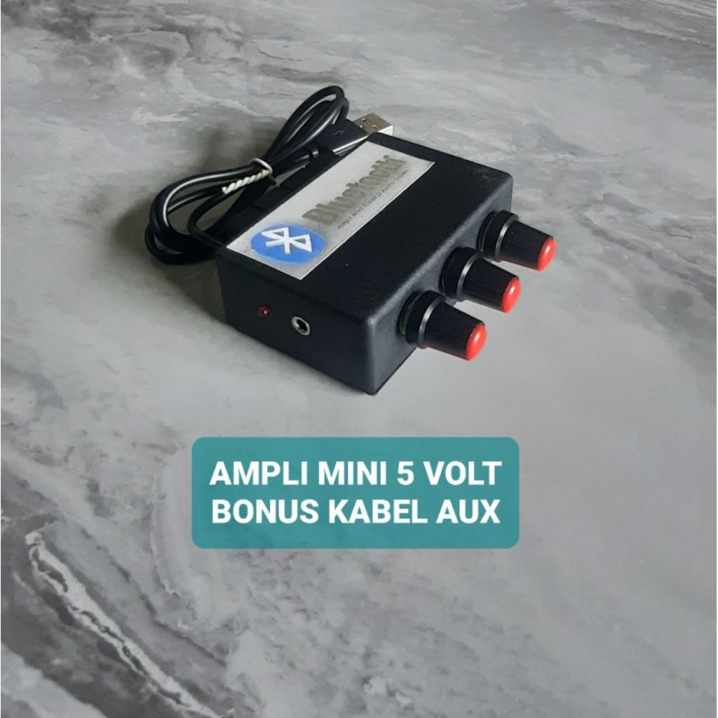 Ampli Mini/Amplifier Mini bluetooth 5V Extra TONE CONTROL(BONUS KABEL AUX)
