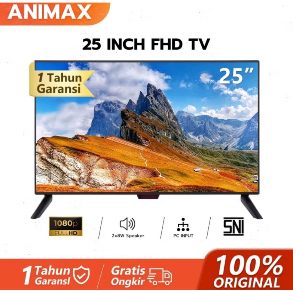 TV 25 INCI DIGITAL TV ANIMAX HARD PANEL FULL HD GARANSI RESMI 1 TAHUN SUDAH DIGITAL TIDAK PERLU STB 