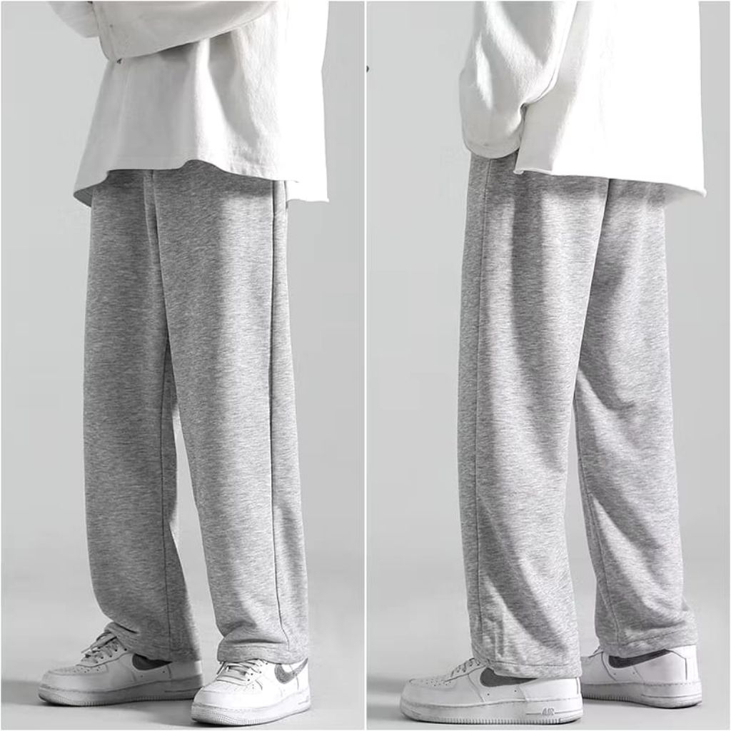 Celana training baggy sweatpants pria wanita corea style