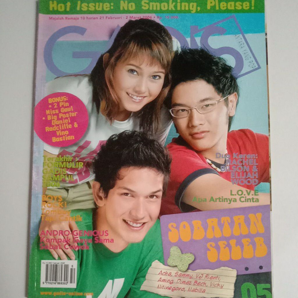 Majalah Gadis Tahun 2006 Plus Bonus Poster Cover Esmeralda Rosita (Runner-up 2 Gadsam'2005)