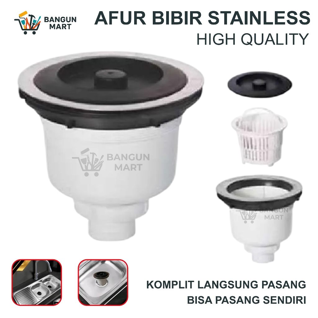 Saringan Wastafel PVC Tebal Anti Karat Saringan Afur Saringan Bekas Sisa Makanan / afur keranjang ba