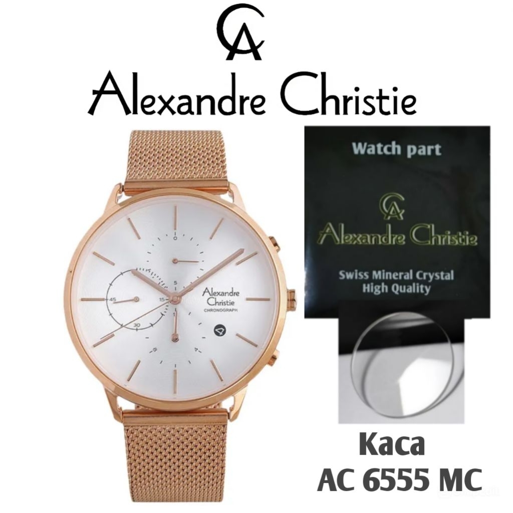 Kaca Jam tangan Alexandre Christie Type AC 6555 MC, AC 2495 LH All Series Swiss Mineral Crystal