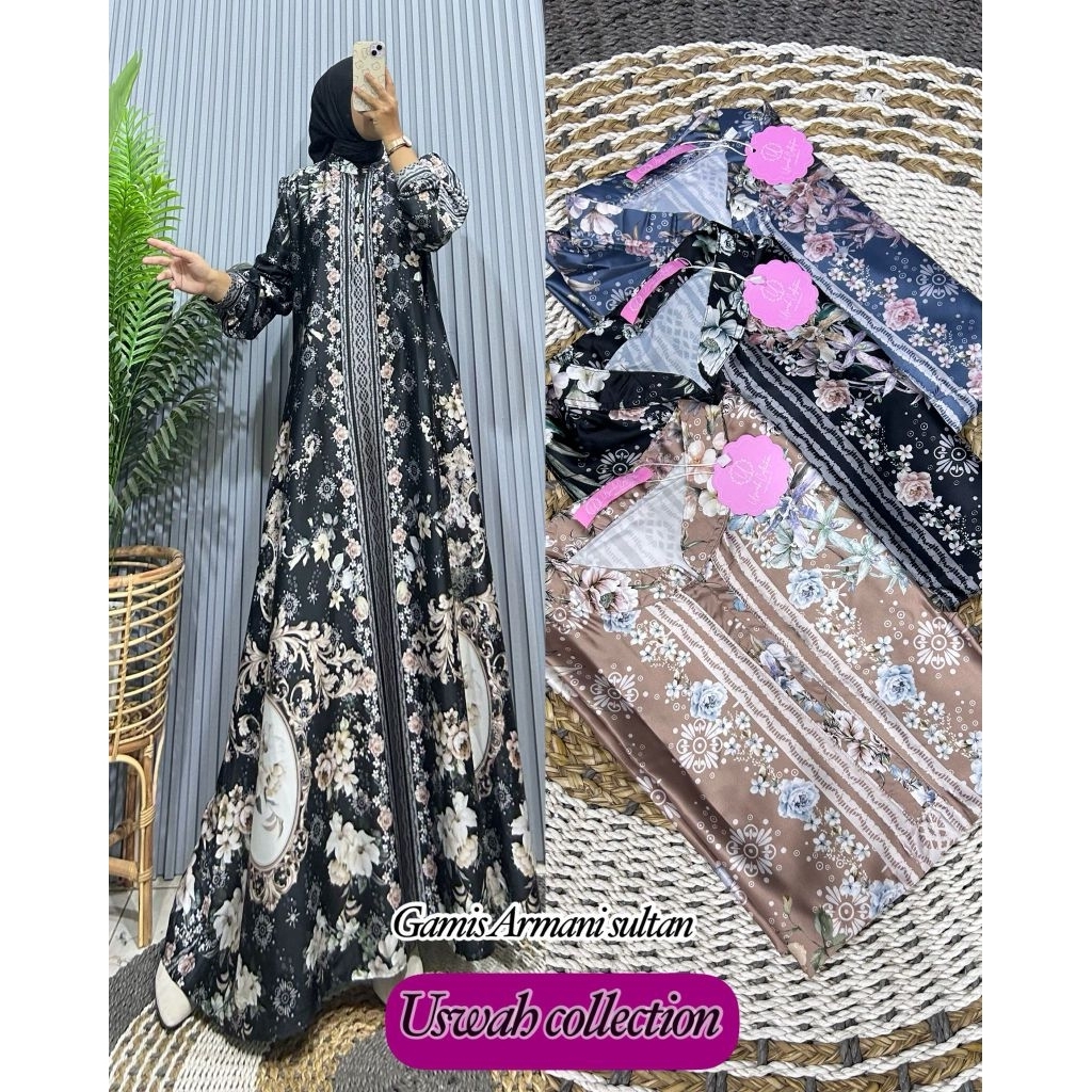 GAMIS SILKY ARMANY SULTAN USWAH COLLECTION