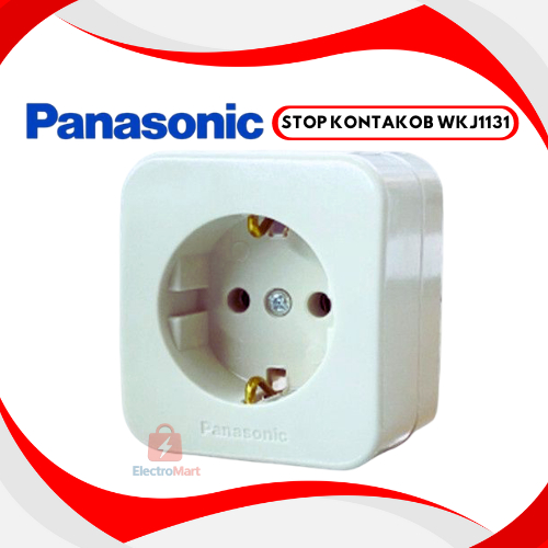 STOP KONTAK PANASONIC OB OUTBOW WKJ 1131 WKJ1131 ORIGINAL - Stop Kontak Panasonic Outbow Putih Wkj11