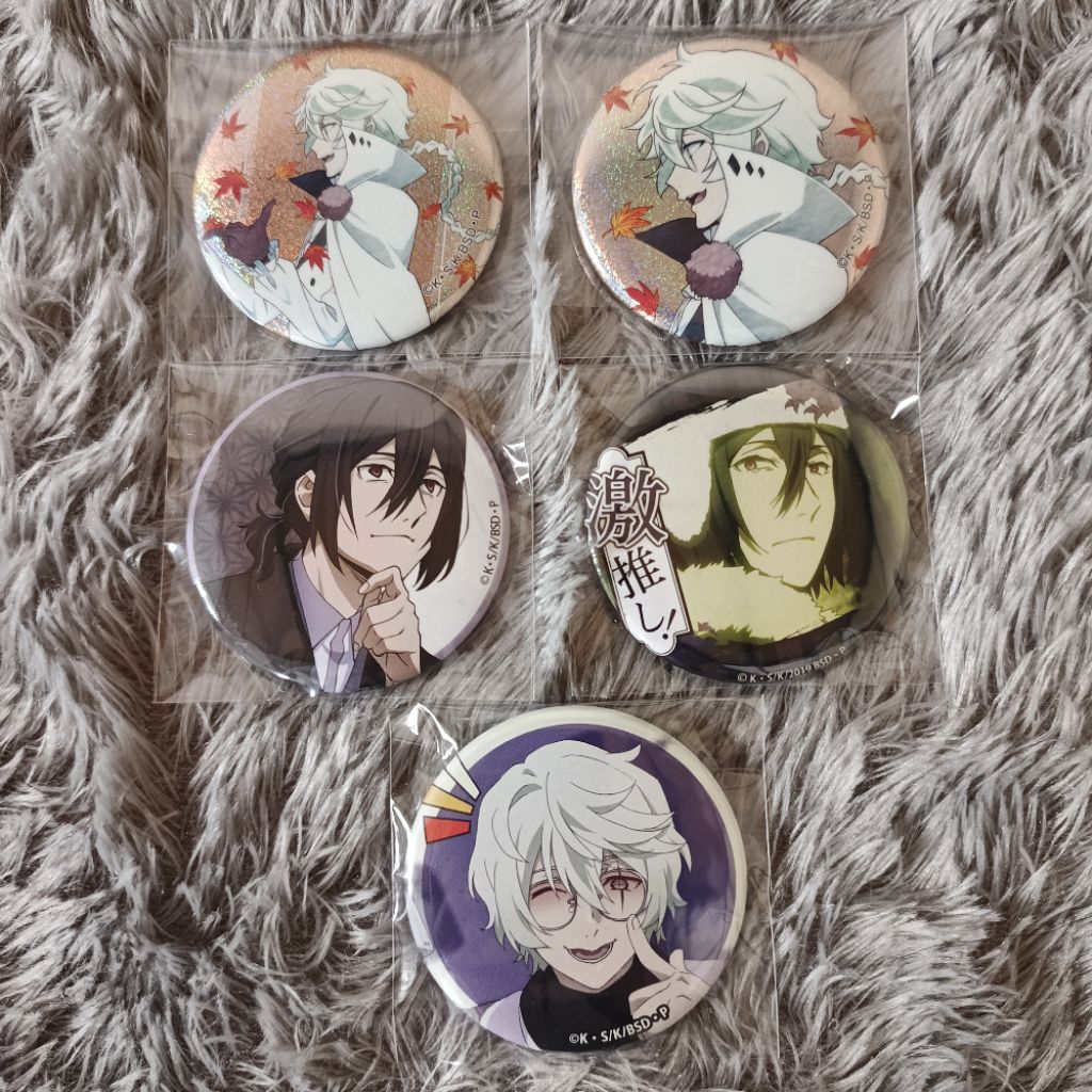 [Read desc] Official Bungo Stray Dogs Pin Badge Nikolai Gogol, Fyodor Dostoevsky Bungo Stray Dogs Me