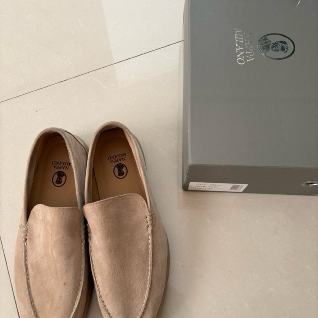 Loafer slip on pria Nappa Milano Beige second 100% original - 42