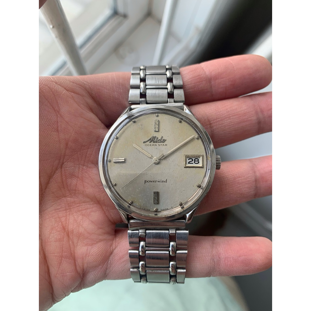 Mido Ocean Star Powerwind full original- selfwinding movement (manual + automatic) , jam tangan vint