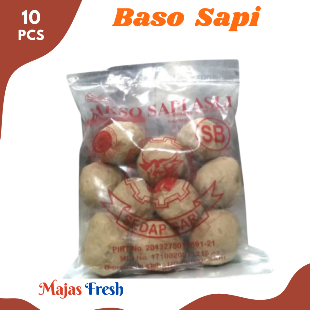 BAKSO SAPI SB Segar - Bakso Asli Sapi SB Fresh | 150gr - Isi 10 Pcs [ Harga Per BKS ]