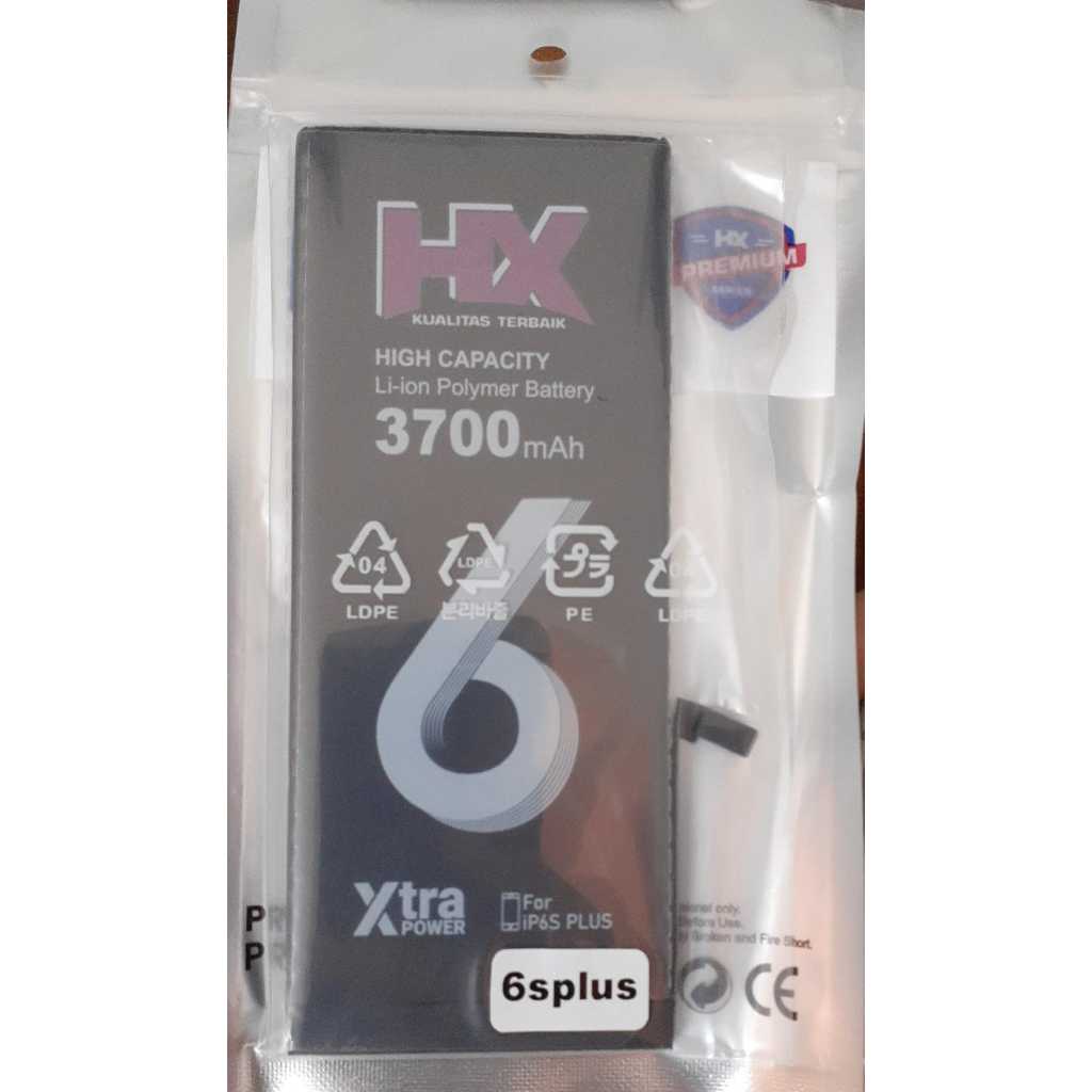 BATERAI IPHONE 6S PLUS 6S+ BATRE HP BATTERY HANDPHONE MERK LIFE FUTURE HX OG SUPER DOUBLE POWER BIAS