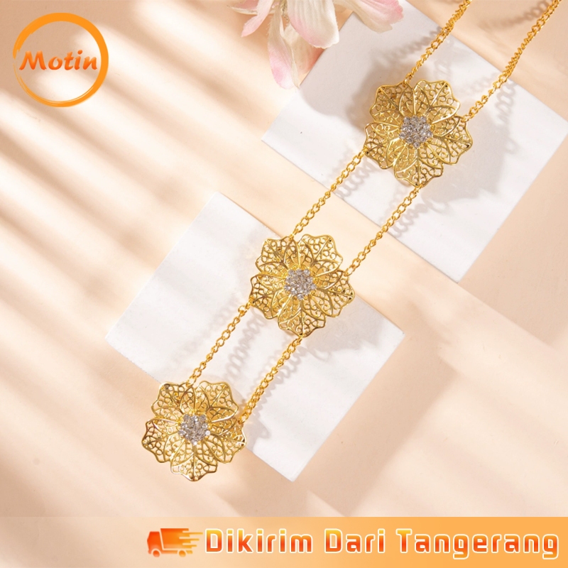 Bros Dagu Mini Bros Dagu Kristal Nuansa Mewah Brooch