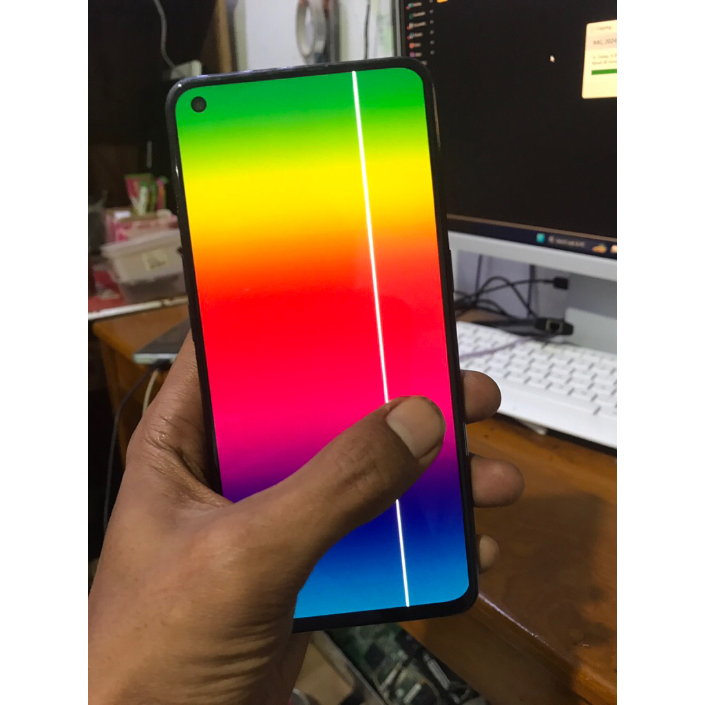 LCD RENO 6 4G ORIGINAL COPOTAN (Minus Garis)