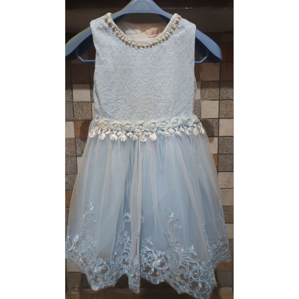 Dress / Gaun Anak Prelove / Second Baby Blue