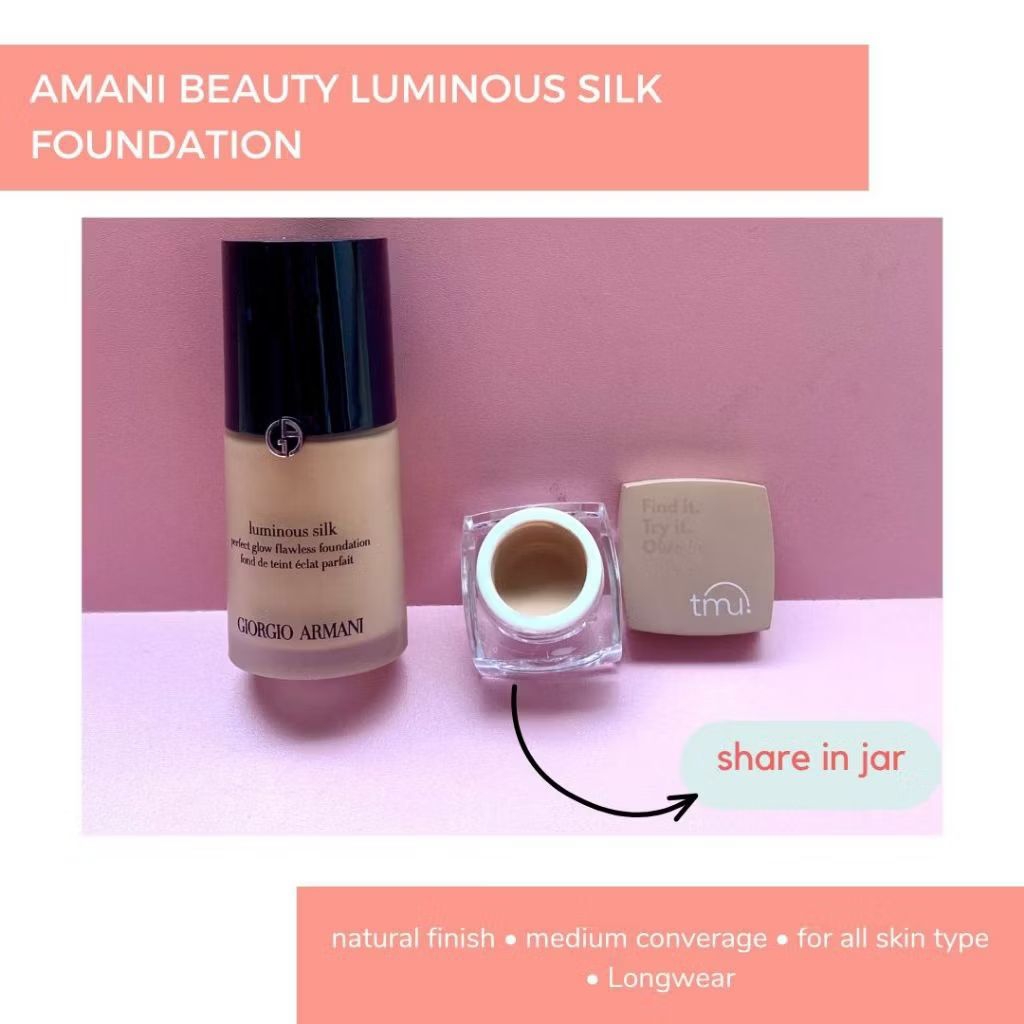[ORIGINAL 100% SHARE IN JAR] Giorgio Armani Beauty Luminous Silk Foundation