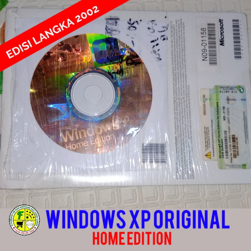 CD/DVD Windows XP Home Edition Original Produk Langka