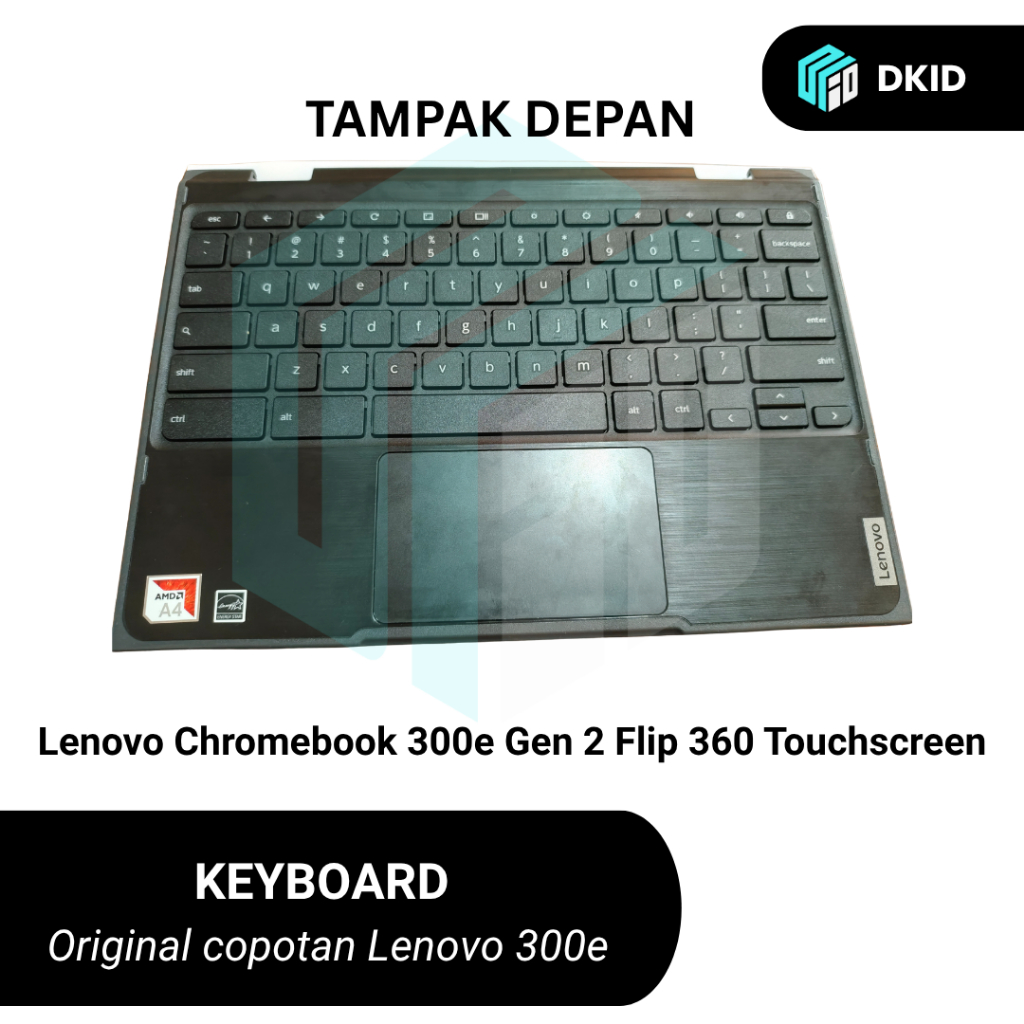 [DKID] Keyboard Chromebook Lenovo 300e Original Copotan + Frame