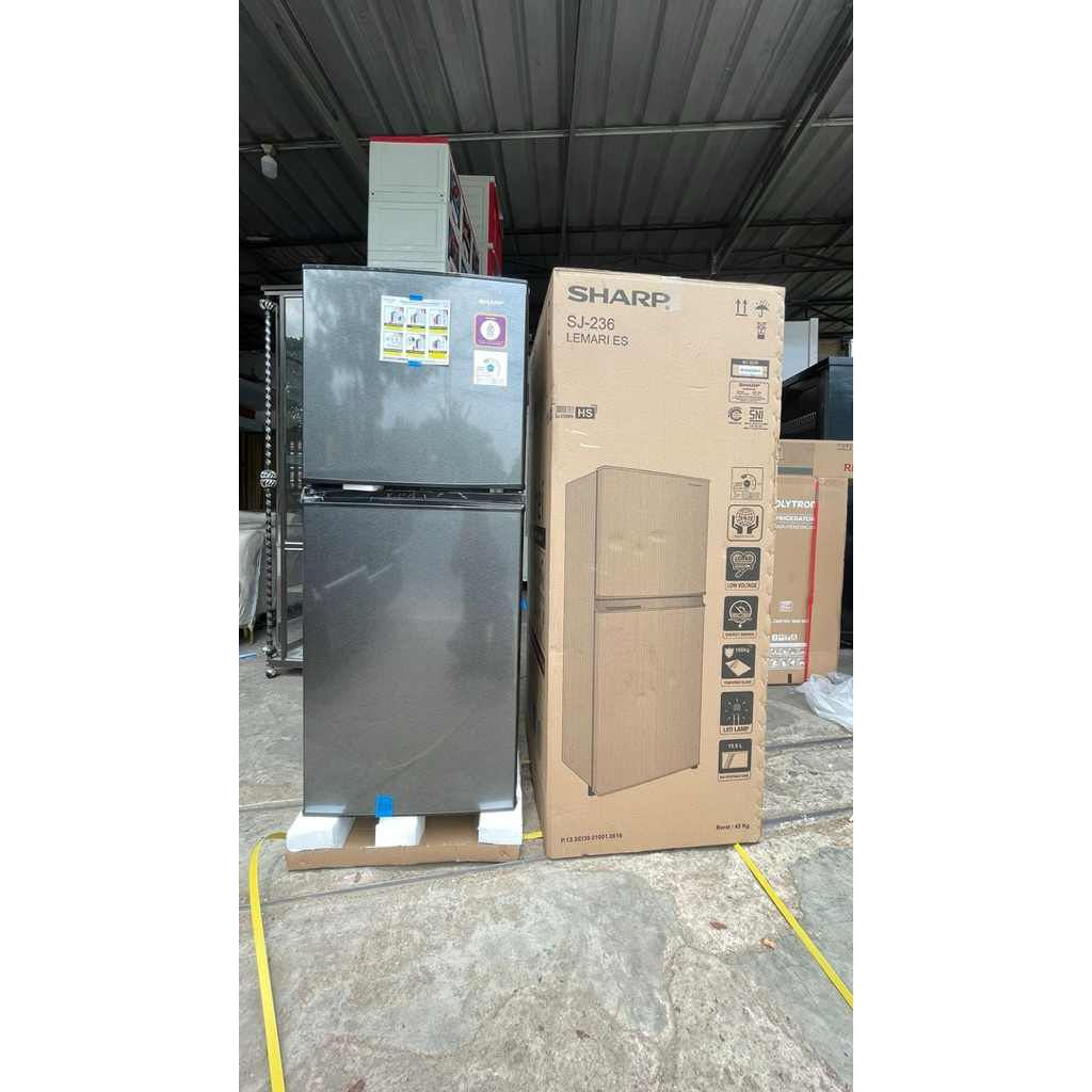 KULKAS PINTU 2 POLOS MERK SHARP//kulkas pintu 2