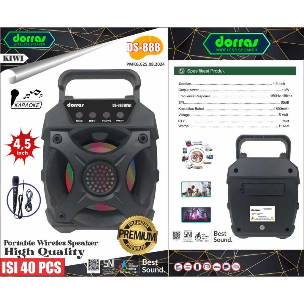 SPEAKER BLUETOOTH JIN LONG JL-1828 KIWI SUPER BASS