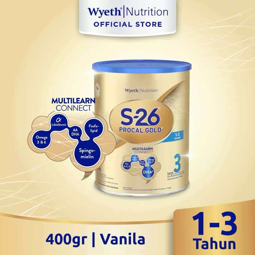 kaleng susu s26 bekas tahap 3 400gr