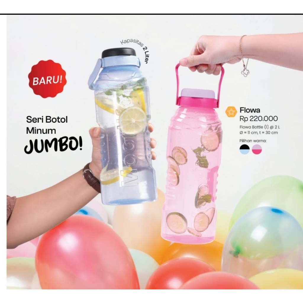Botol Minum 2L/ Flowa Moorlife/Garansi Seumur Hidup/Promo/Hampers