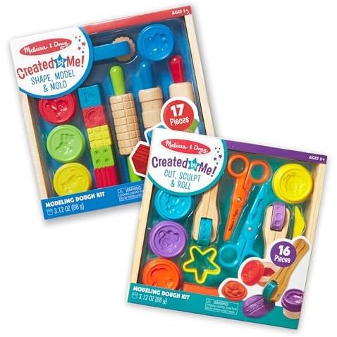 Melissa & Doug Clay Play Activity Set - with Sculpting Tools and 8 Tubs of Modeling Dough