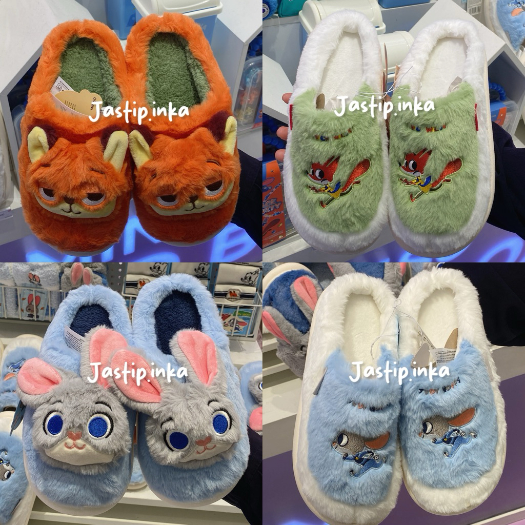 Miniso x Zootopia - Slippers zootopia/ sendal bulu zootopia