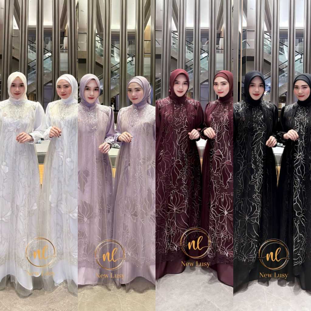 LuxuryFashion READY GAMIS DRESS WANITA VIOLA NEW BY NEW LUSY BEST SELLER