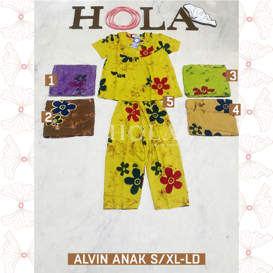 HOLA_FASH | Setelan Anak Alvin L dan XL, Setelan Cp anak batik, batik anak