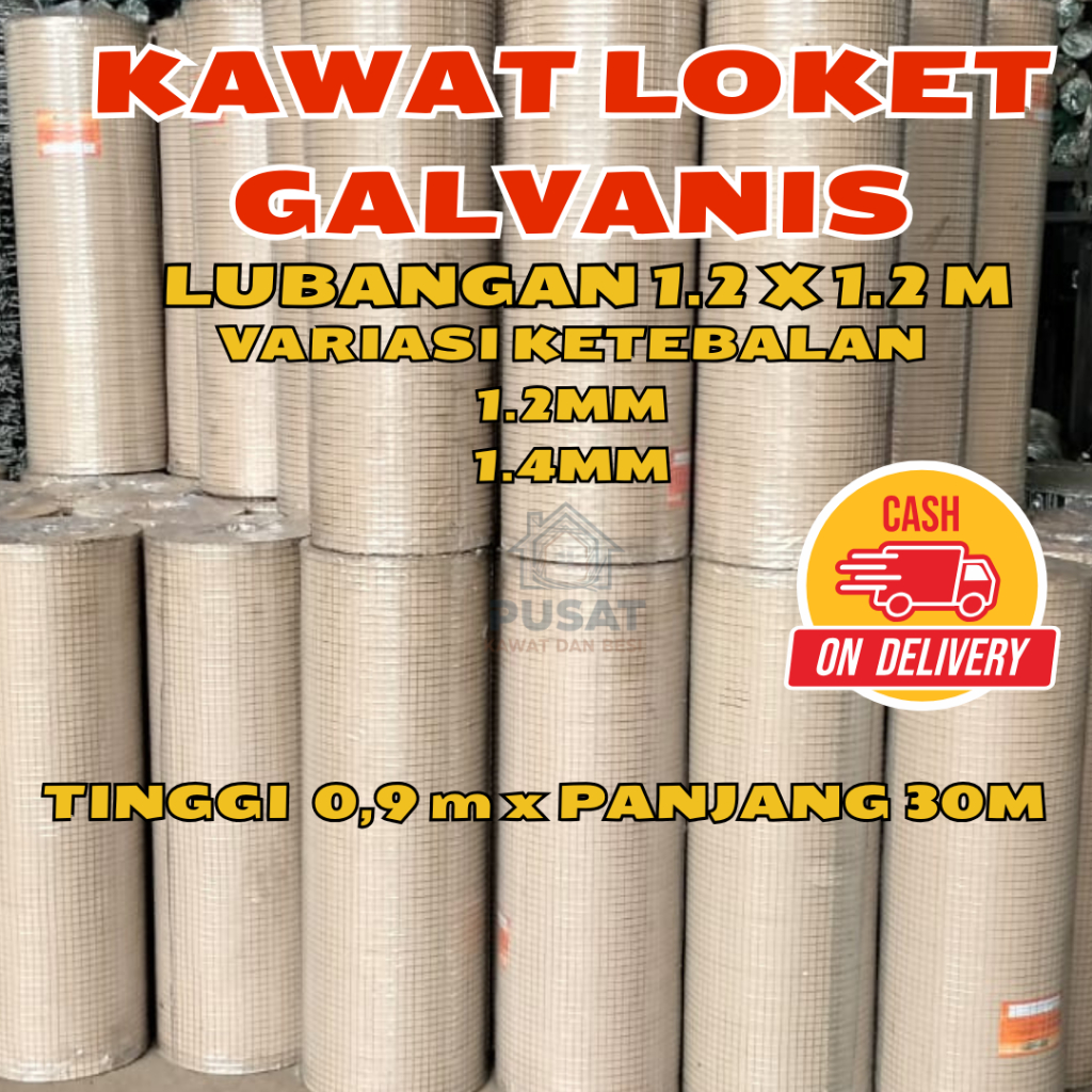 KAWAT LOKET GALVANIS ANTI KARAT VARIASI KETEBALAN 1,2MM DAN 1,4MM