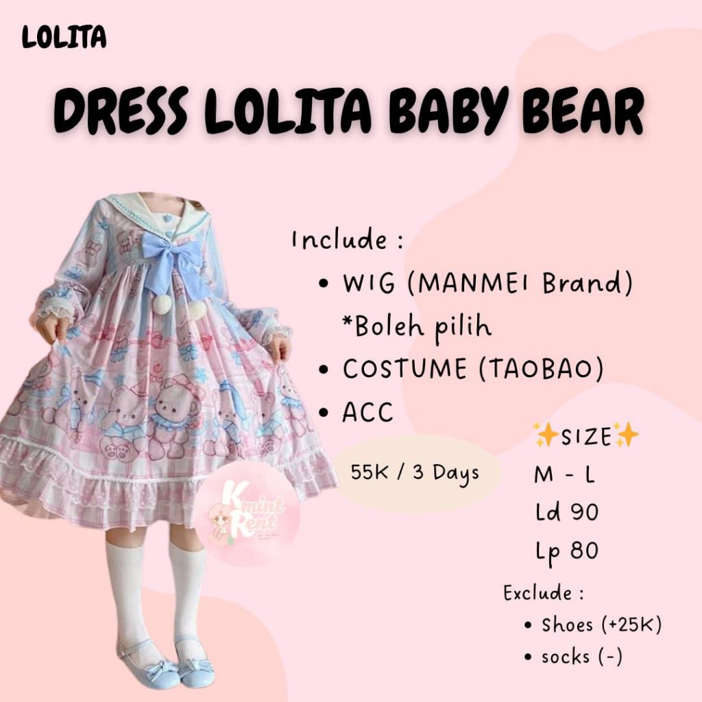 RENTAL/SEWA COSPLAY LOLITA BEAR