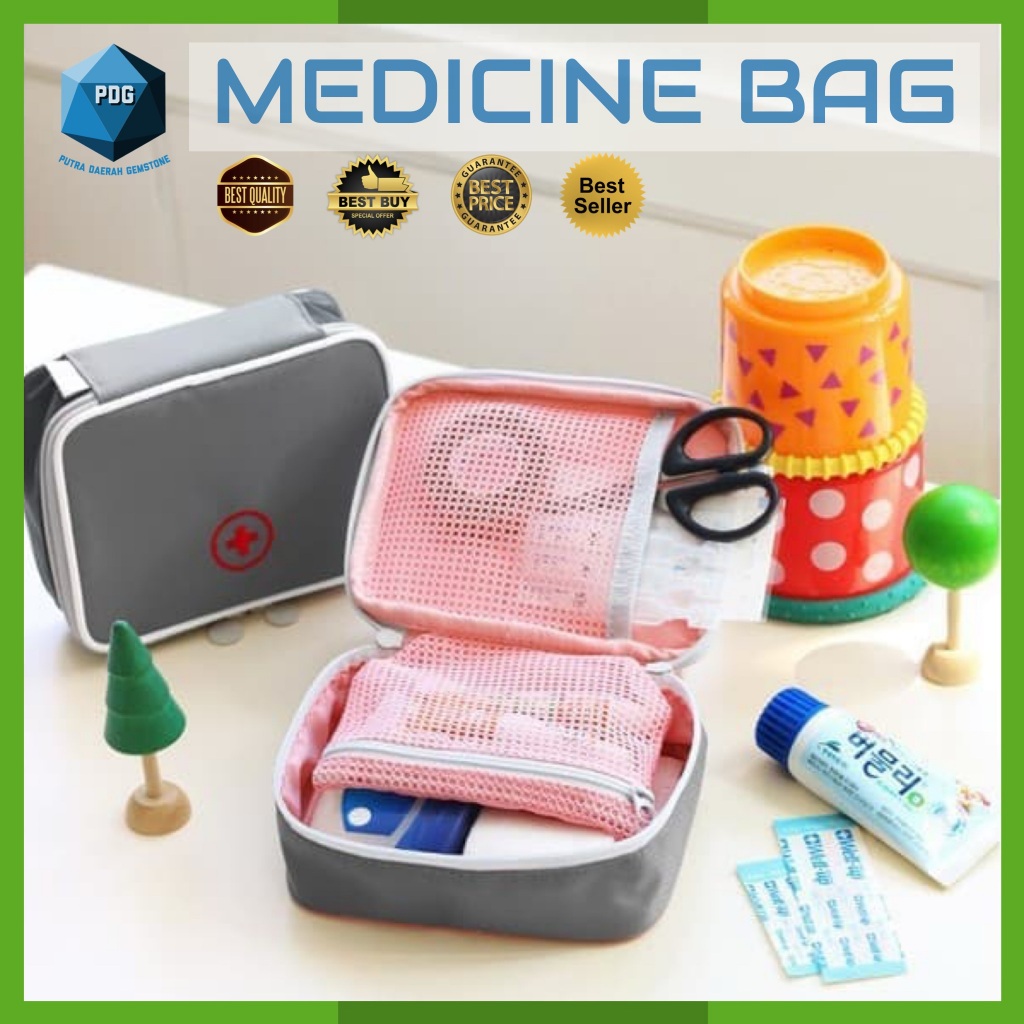 TAS OBAT dan KOTAK OBAT P3K Medicine Travel Traveling Medicine Bag Tempat Perlengkapan Obat dan Vita