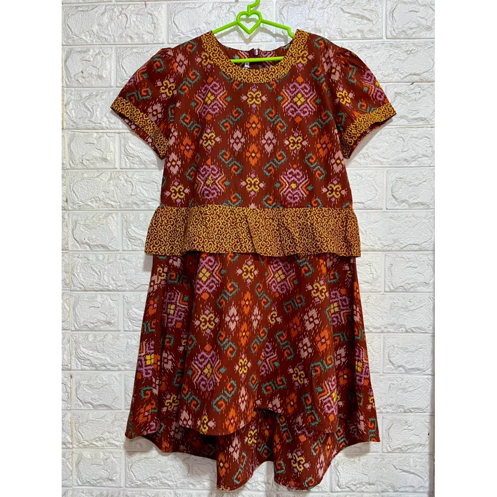 Original Dress Anak Batik Keris Katun Preloved