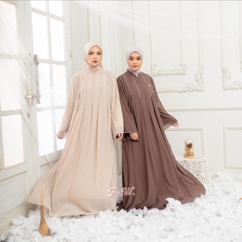 Baju Muslim Abaya Kekinian-Dress Nazwa Babydoll / Baju Muslim Dewasa Kekinian