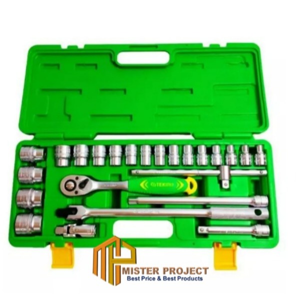 Tekiro 1/2 Inchi 24 pcs Kunci Sock Set 8 - 32 mm ORI