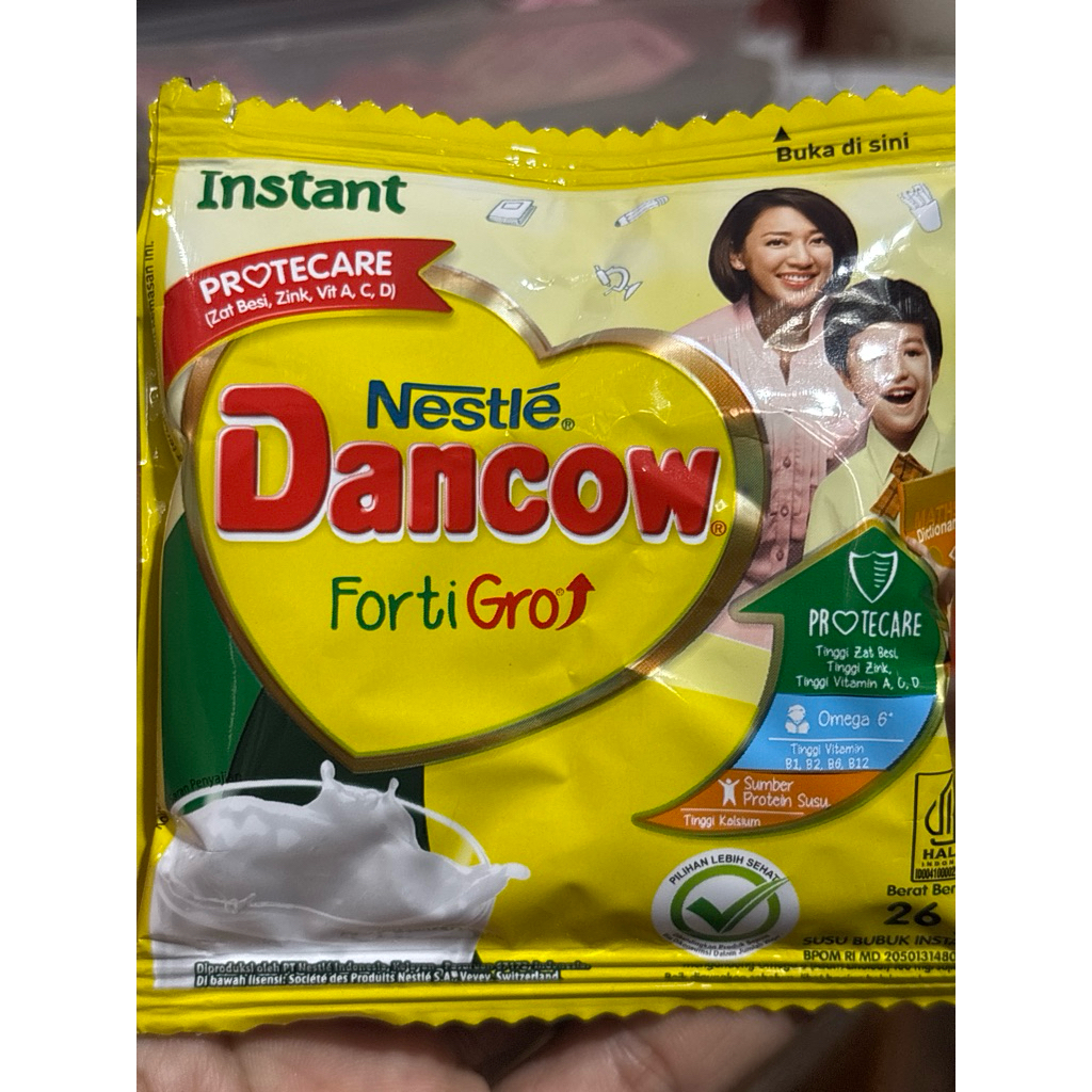 susu bubuk Dancow saset 26 gr