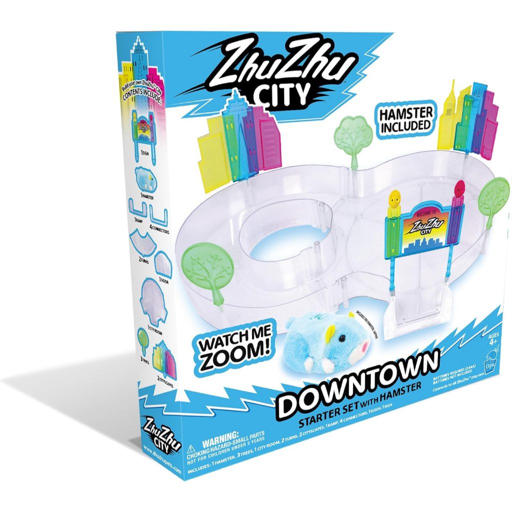 zhuzhu City Downtown Starter Playset with (Pipsqueak and Sophie) Electronic Hamsters, Children Ages 