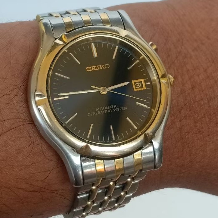Vintage Seiko kinetic AGS watch – 5M22-7A60 bekas